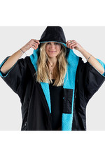 2022 Dryrobe Advance Short Sleeve Premium Outdoor Change Robe LSDABB - Black / Blue